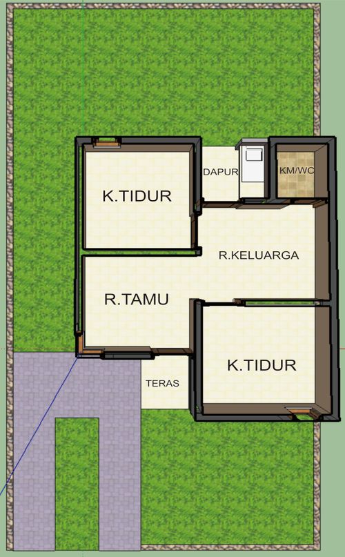 foto denah rumah tipe 32 perumahan Bumi Asri Residence