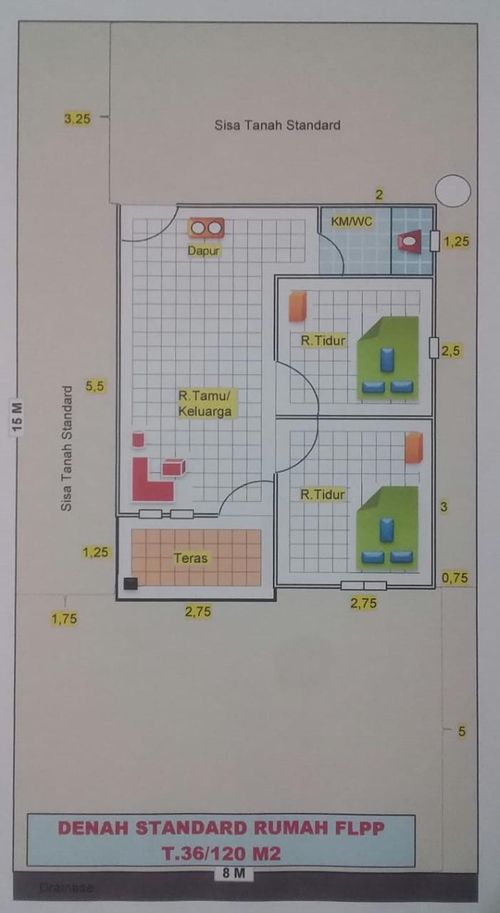 foto denah rumah tipe ST135 perumahan MURAKATA RESIDENCE BARABAI