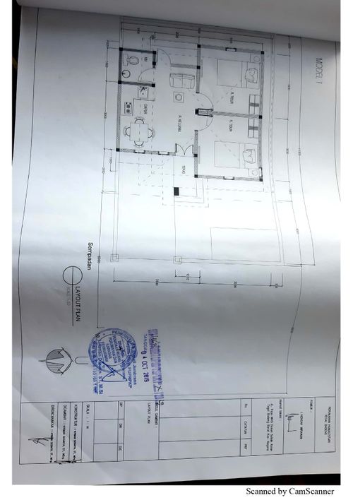 foto denah rumah tipe 36/77 perumahan PERUMAHAN HUMA LESTARI TEGALBADENG BARAT