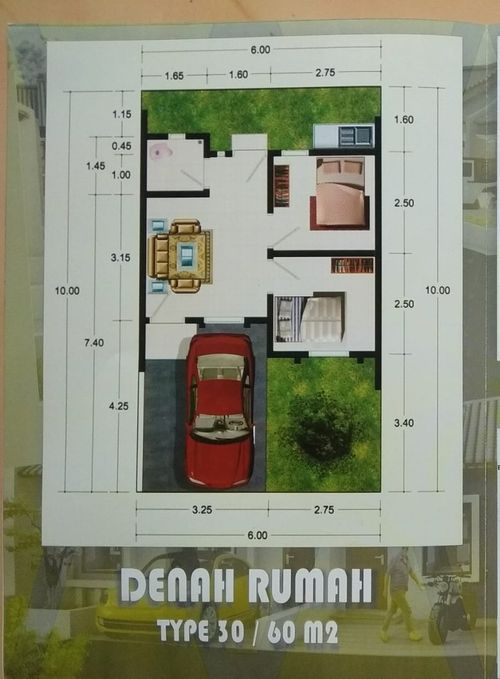 foto denah rumah tipe Belvina perumahan PANGADEGAN ZIZA REGENCY