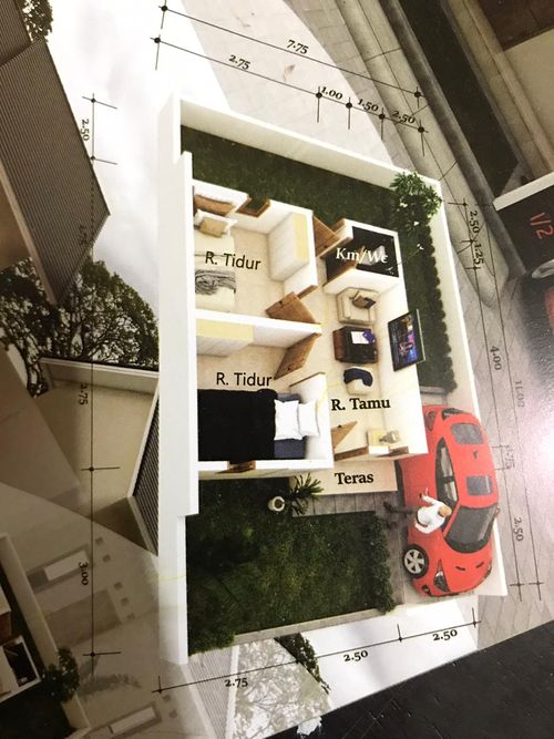foto denah rumah tipe 30 perumahan PESANGGARAN INDAH