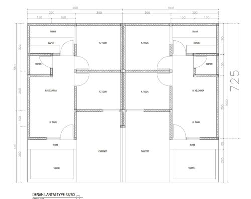 foto denah rumah tipe 36/60 perumahan Perumahan Griya Tamansari Asri