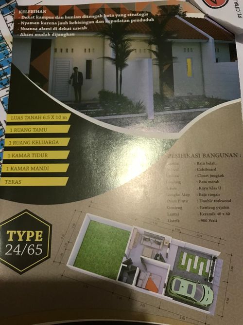 foto denah rumah tipe 24 perumahan GRAHA AS-SAMI