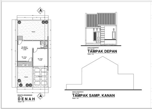 foto denah rumah tipe 30 perumahan RISKITA RESIDENCE