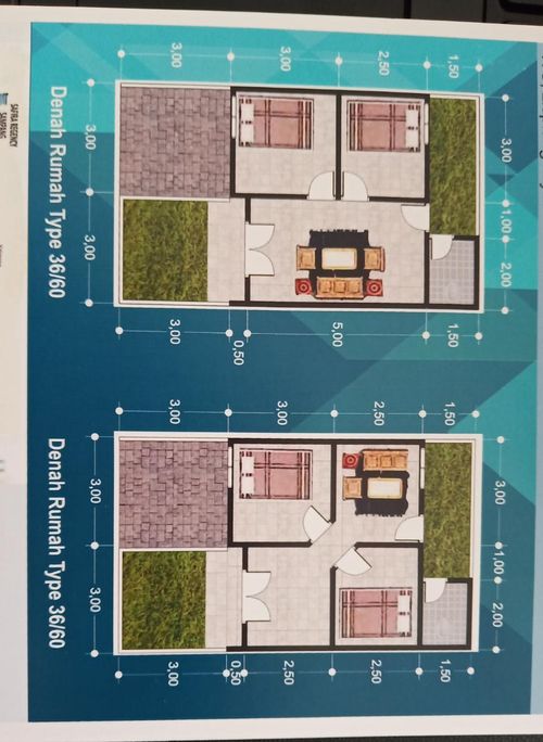 foto denah rumah tipe 36/60 perumahan SAFIRA REGENCY SAMPANG