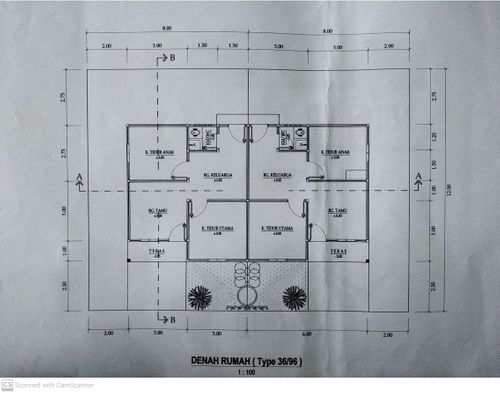 foto denah rumah tipe 36/96 perumahan Permata Indah 1