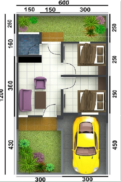 foto denah rumah tipe 32 perumahan Permata Lion Residence