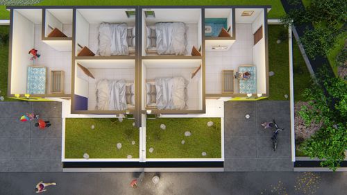 foto denah rumah tipe 30/60 perumahan MULIA ASRI KALIWADAS
