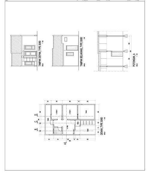 foto denah rumah tipe 30/60 perumahan Taman Ratu Residence