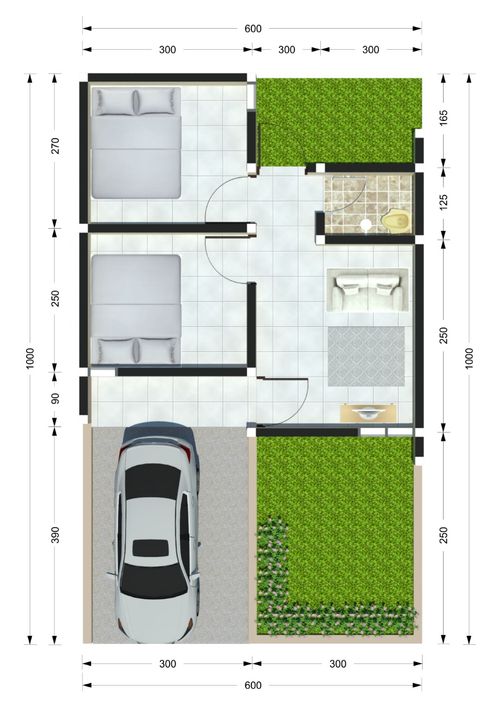 foto denah rumah tipe Blok A01 perumahan SANUR VILLAGE 2