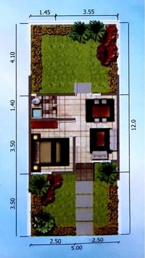 foto denah rumah tipe 25/60 perumahan Griya Utama Kudu Asri