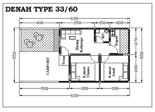 foto denah rumah tipe Rumah Subsidi 33/60 perumahan Bumi Sentul Regency