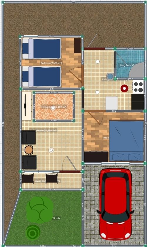 foto denah rumah tipe Dahlia perumahan Griya Permata 3