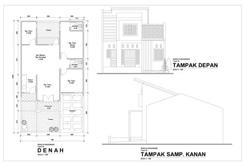 foto denah rumah tipe 70 perumahan RISKITA RESIDENCE