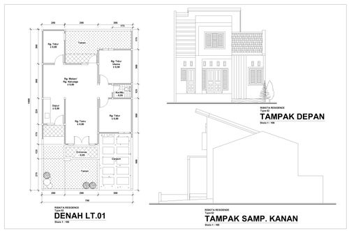 foto denah rumah tipe 62 perumahan RISKITA RESIDENCE