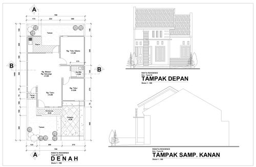 foto denah rumah tipe 54 perumahan RISKITA RESIDENCE