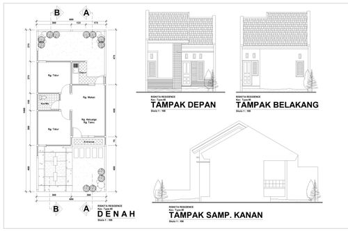 foto denah rumah tipe 40 perumahan RISKITA RESIDENCE