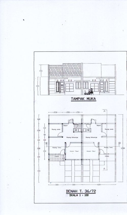 foto denah rumah tipe komersil perumahan BUMI DERMAYU INDAH