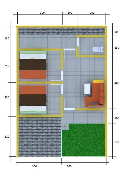 foto denah rumah tipe 36 perumahan Bisela Residence
