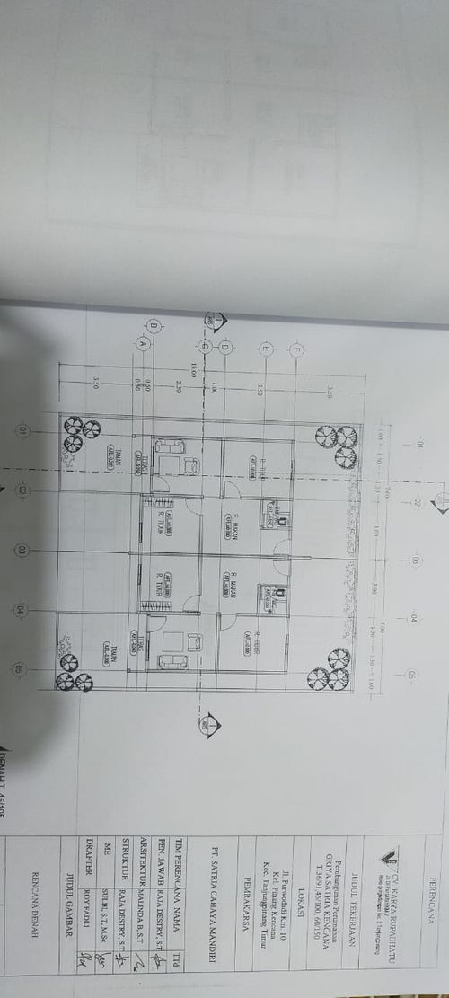 foto denah rumah tipe 45 perumahan GRIYA SATRIA KENCANA
