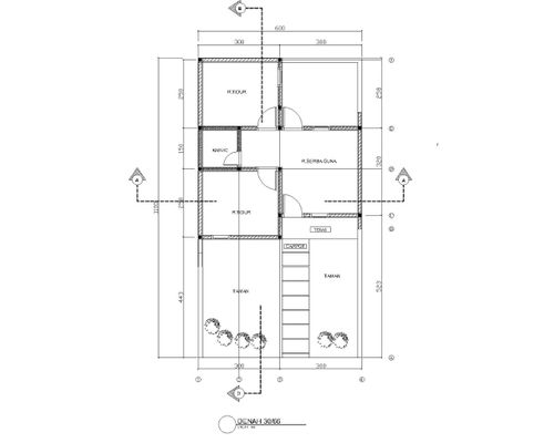 foto denah rumah tipe 30/66 perumahan Green Nirwana Residence