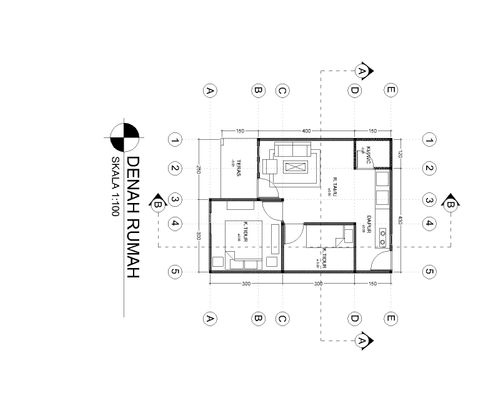 foto denah rumah tipe 36 perumahan Cahaya Angsau Residence
