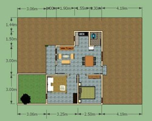 foto denah rumah tipe 36 perumahan Griya Mutiara Utama
