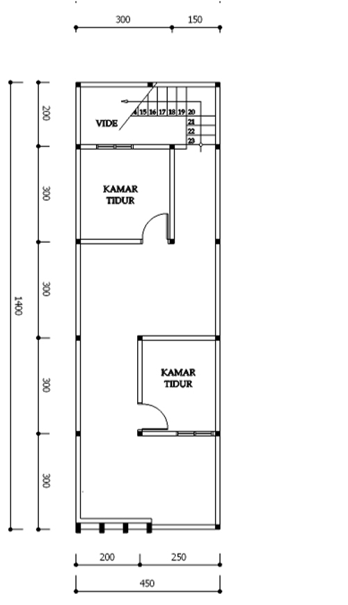 foto denah rumah tipe ruko perumahan PONDOK PANDAWA INDAH
