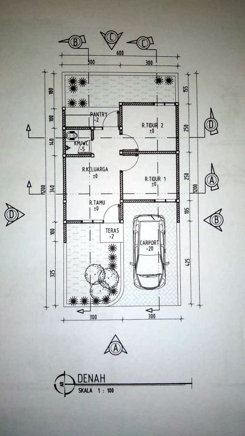 foto denah rumah tipe 30/72 perumahan Kutilang Green Garden