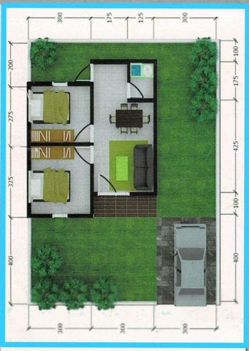 foto denah rumah tipe 36/108 perumahan SHUN PALACE