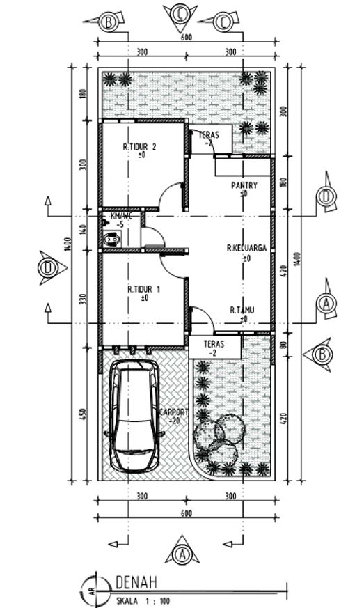 foto denah rumah tipe 45/84 perumahan Kutilang Green Garden
