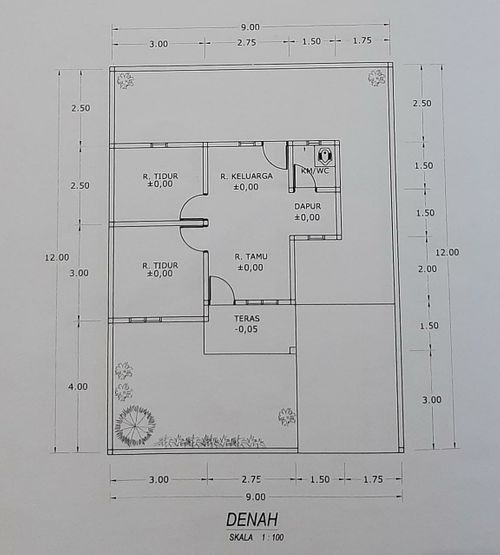 foto denah rumah tipe 36 perumahan griya fadilah