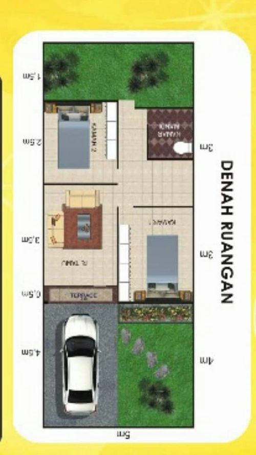 foto denah rumah tipe 30/60 perumahan PERUM GRAHA RAYA 3 KLIRIS