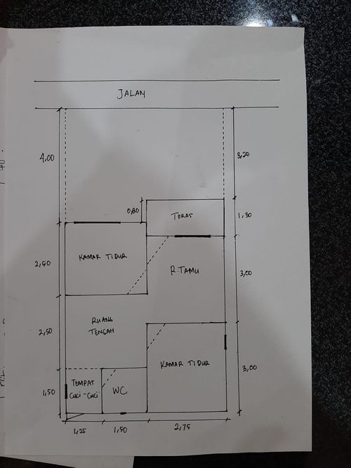 foto denah rumah tipe 36 perumahan CIPTA KARYA RESIDENCE 1