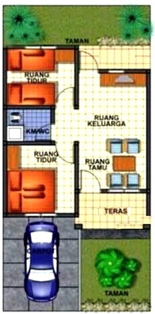 foto denah rumah tipe 36 perumahan Puri Maharani Puuwatu