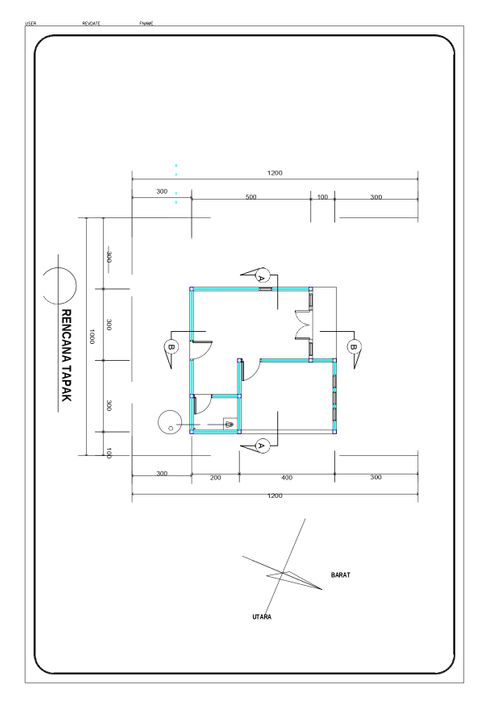 foto denah rumah tipe 36/120 M2 perumahan MURAKATA MUHIBBIN