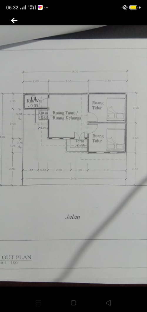 foto denah rumah tipe 36/72 perumahan PERUMAHAN RENES ASRI PATEMON SERIRIT