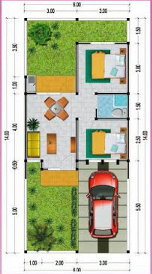 foto denah rumah tipe 36 perumahan Tubanyu Residence