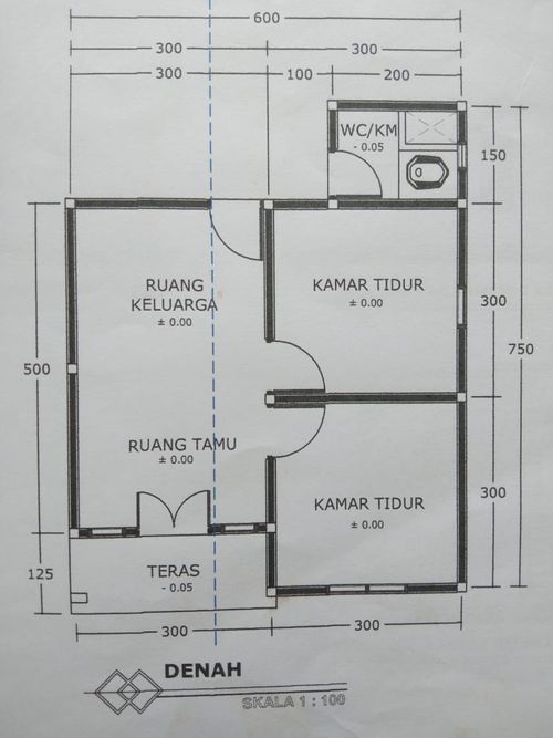 foto denah rumah tipe 36/80 perumahan PERUMAHAN GRIYA BUKIT PELANGI (GBP) SANGATTA