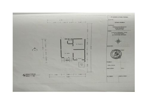 foto denah rumah tipe 36 perumahan Safira Residence