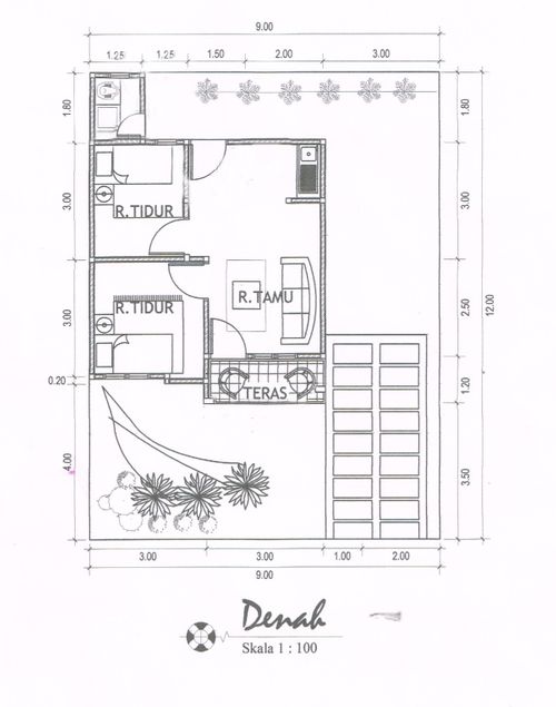 foto denah rumah tipe 36 perumahan PERMATA SAKTI