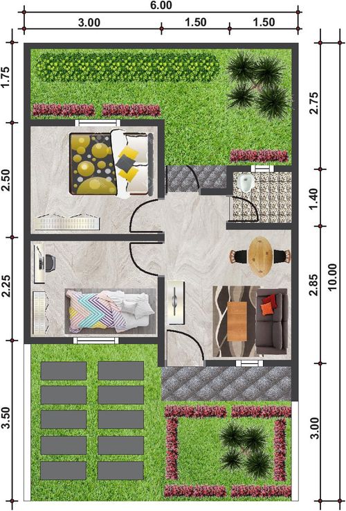 foto denah rumah tipe D7 perumahan Selaawi Permai