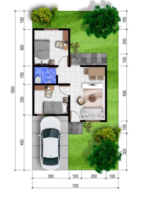 foto denah rumah tipe 36 perumahan DJAVINO RESIDENCE I