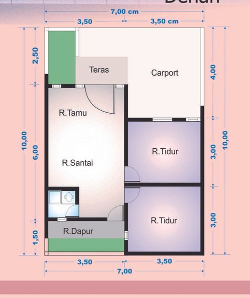 foto denah rumah tipe 45/85 perumahan VILLA LAVENDER REGENCY