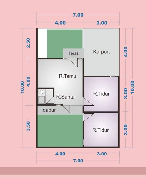 foto denah rumah tipe 36/118 perumahan VILLA LAVENDER REGENCY