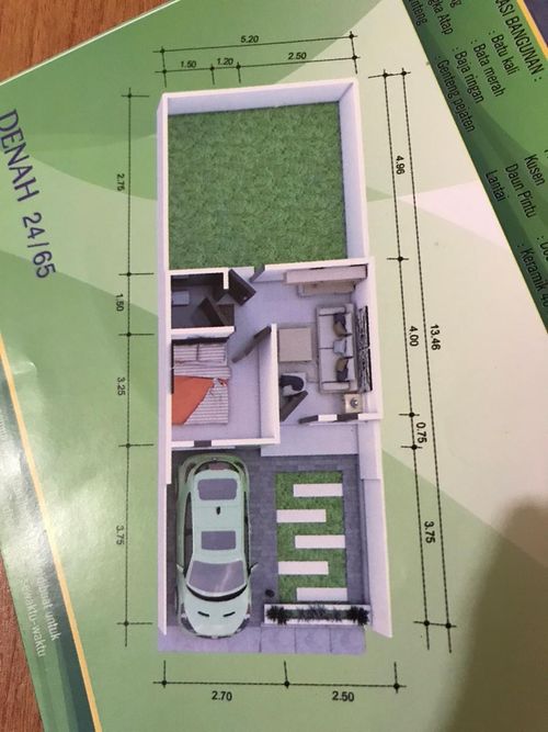 foto denah rumah tipe 24 perumahan GRAHA INARA