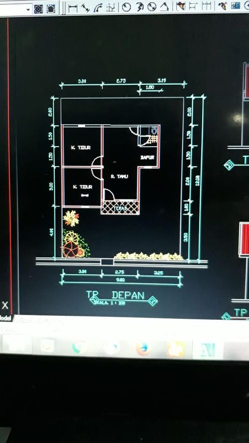foto denah rumah tipe 36/108 perumahan RIZKI KUANTAN PERMAI