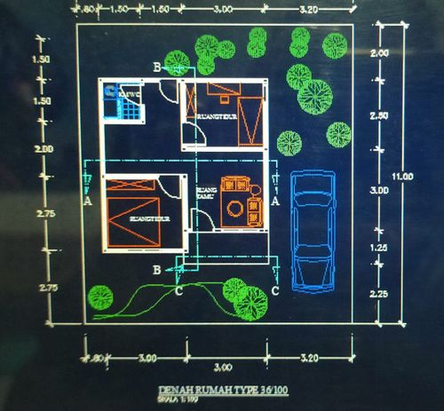 foto denah rumah tipe 39 B.9 perumahan Blerent Villa