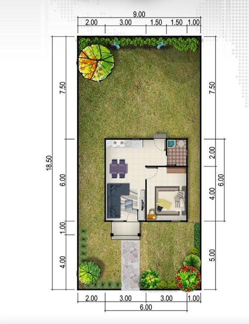 foto denah rumah tipe 36 perumahan HOMENESTY RESIDENCE 