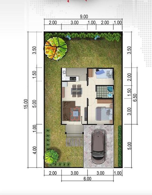 foto denah rumah tipe 36+ perumahan HOMENESTY RESIDENCE 